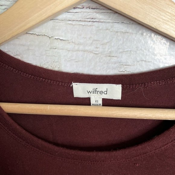 Wilfred burgundy red long sleeve maxi dress size xs aritzia - Picture 7 of 8